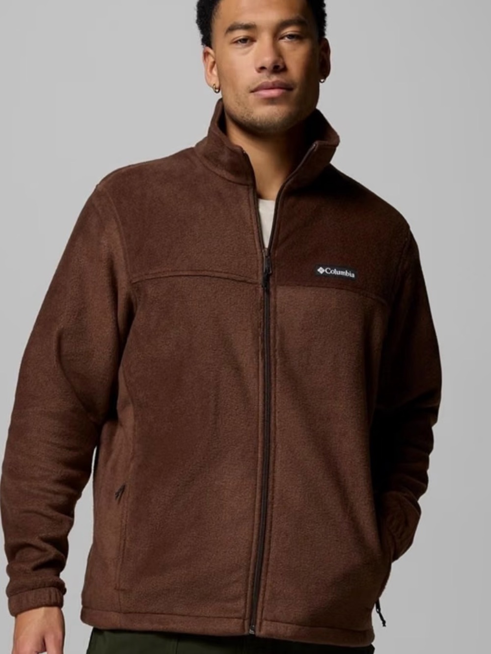 New Columbia Men’s Full-Zip Steens Mountain Fleece Jacket in Tobacco Brown XXL